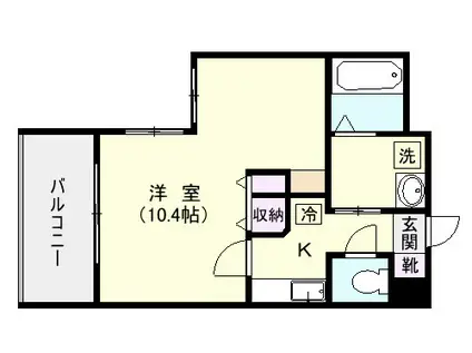 エルソレイユ高麗II(1K/5階)の間取り写真
