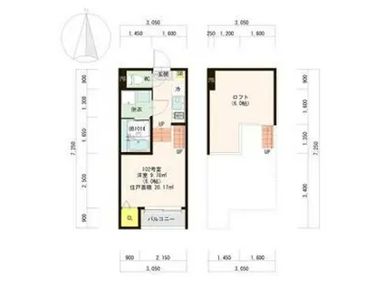 グレーステラス福住A(1K/1階)の間取り写真