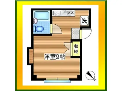 上目黒グリーンハウスI(ワンルーム/2階)の間取り写真