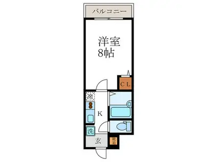 第一宮城ビル(1K/4階)の間取り写真