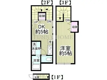 アイコート永福町(1DK/1階)の間取り写真