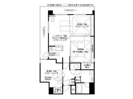 ルネス・クレセール(3LDK/5階)の間取り写真