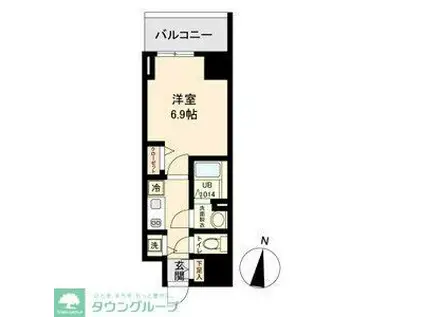 M-LUXE丸の内(1K/6階)の間取り写真