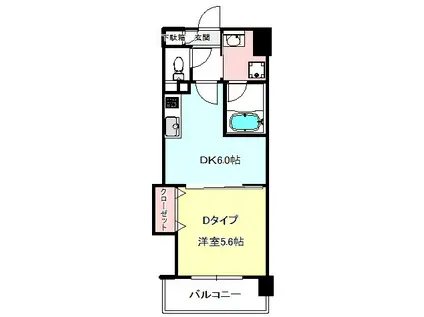 シーサウンド(1DK/5階)の間取り写真