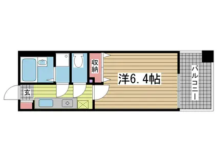 プレサンス新神戸(1K/7階)の間取り写真