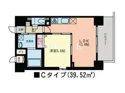 コーチェ芝公園(1LDK/7階)の間取り写真