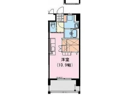 クロスワイズ神宮外苑ウエスト(ワンルーム/8階)の間取り写真