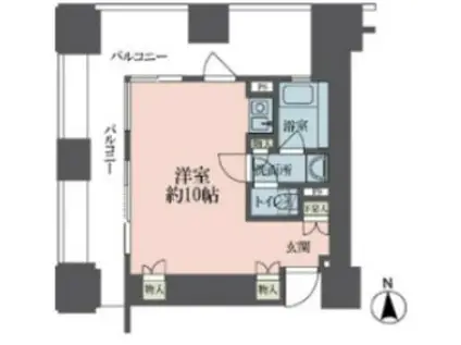 ルネ新宿御苑タワー(ワンルーム/20階)の間取り写真