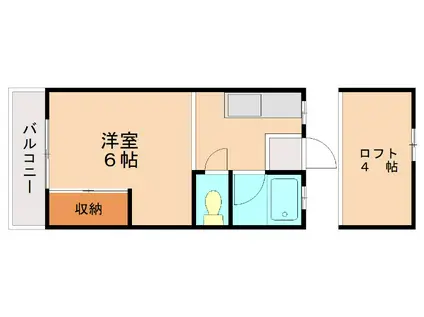 シティベール浦田(ワンルーム/2階)の間取り写真