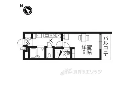 レオパレス華(1K/1階)の間取り写真