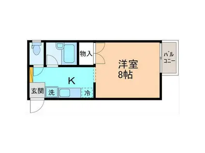 MR-1(1K/2階)の間取り写真