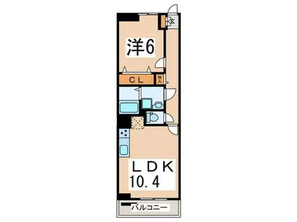 アンジュ(1LDK/2階)の間取り写真