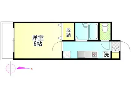 エクセル(1K/1階)の間取り写真