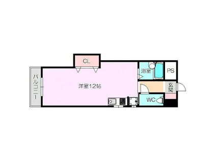 キャメルコート東三国(1DK/5階)の間取り写真