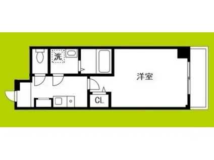 ルーブルCT難波(1K/4階)の間取り写真