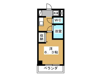 ベルメゾン シラトリ(1K/5階)の間取り写真