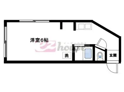 ビックウェル(ワンルーム/2階)の間取り写真