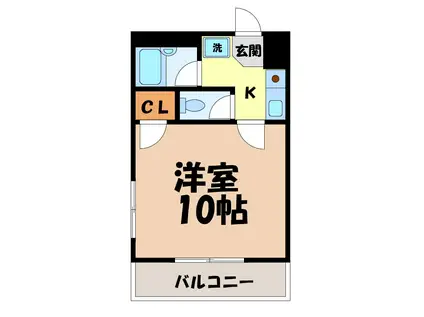 ヴィラ春岡(1K/3階)の間取り写真