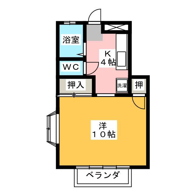 ゴールデンハイツ(1K/1階)の間取り写真