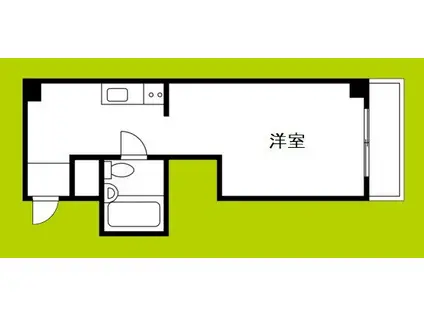 レディースダイテツ(ワンルーム/5階)の間取り写真