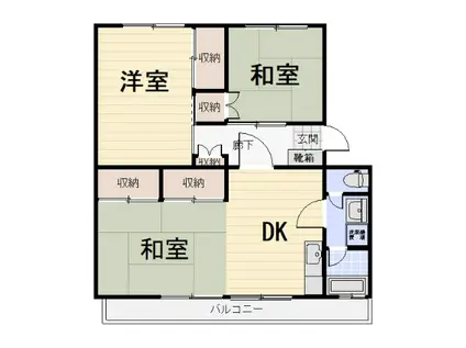 総和ハイツ12(3DK/2階)の間取り写真