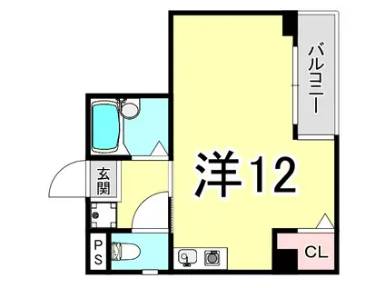 ライフかすがの(ワンルーム/3階)の間取り写真