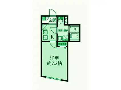 メグロエッジ(1K/1階)の間取り写真