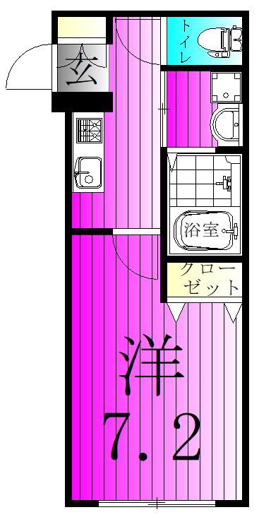 SKリデンテ北松戸(1K/1階)の間取り写真
