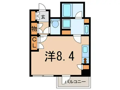 CITY SPIRE芝公園(ワンルーム/2階)の間取り写真