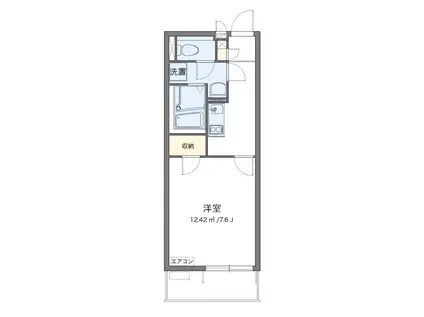 HAKODA(1K/1階)の間取り写真