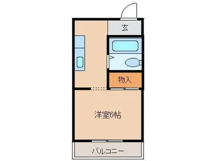 シールマンション(1K/2階)の間取り写真