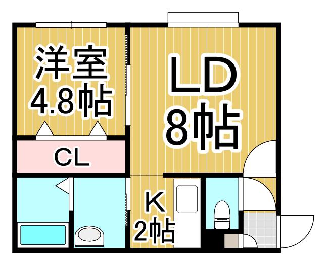 KH-MODE(1LDK/1階)の間取り写真