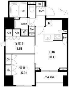 タスキプライムテラス本蓮沼(2LDK/6階)の間取り写真