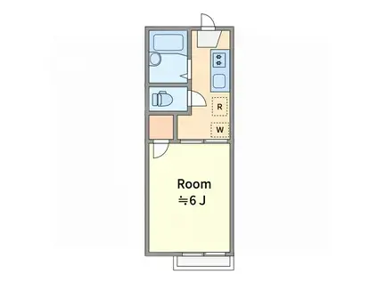 クレスト中落合(1K/1階)の間取り写真