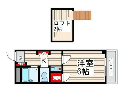 サンエクセル(1K/3階)の間取り写真