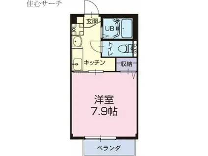 S・K菰野(1K/1階)の間取り写真