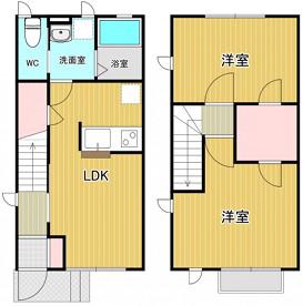 ヴィラシェーン(2LDK/1階)の間取り写真