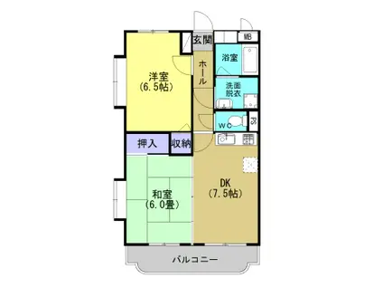 サンライズTAKAJOO(2DK/3階)の間取り写真