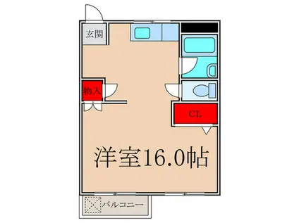 第一メゾン青雲(ワンルーム/2階)の間取り写真