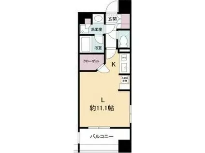 アパートメンツ江坂(ワンルーム/7階)の間取り写真