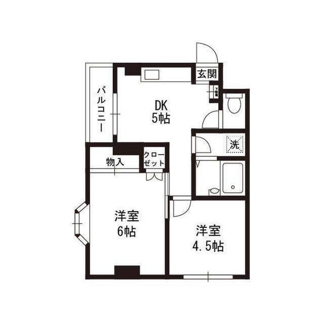 メゾン南小岩II(2DK/3階)の間取り写真