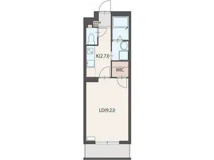エアリーズ(1K/4階)の間取り写真
