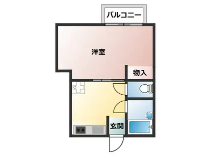 ロゼッタ別宮(1DK/2階)の間取り写真