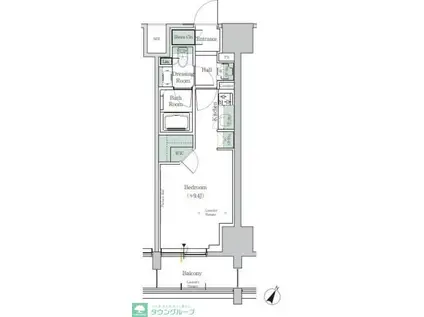 ONE ROOF RESIDENCE TAMACHI(ワンルーム/3階)の間取り写真