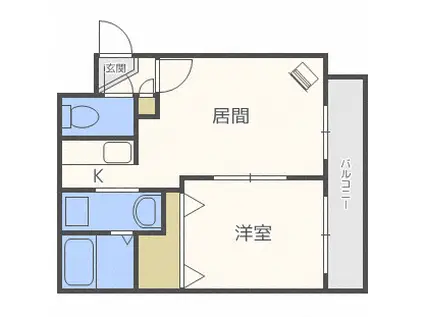 プラチナコートN18(1LDK/2階)の間取り写真