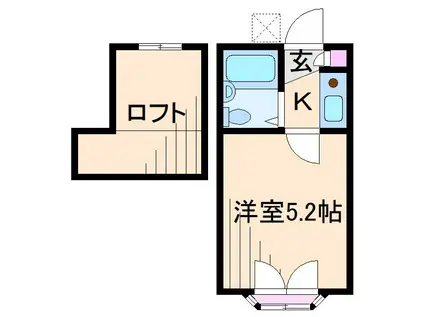 ヴィラ・アマデウス(1K/2階)の間取り写真