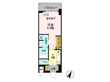 1/6TH(1LK/3階)の間取り写真