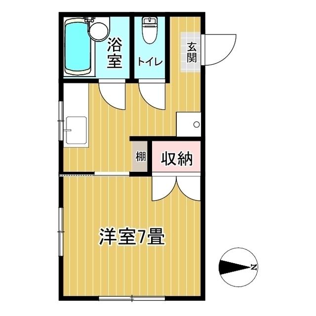 メゾンリヴィエール(1K/4階)の間取り写真