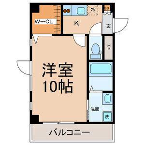 メゾン ド ショコラ(1K/3階)の間取り写真