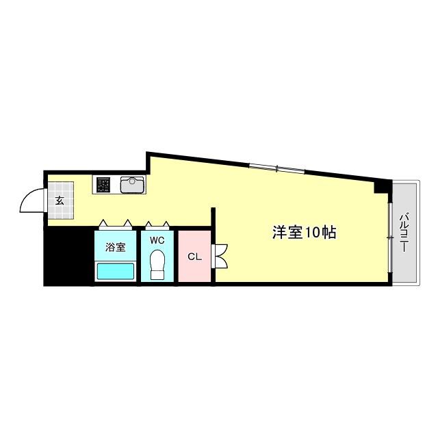 奥内阿波座駅前マンション(ワンルーム/4階)の間取り写真